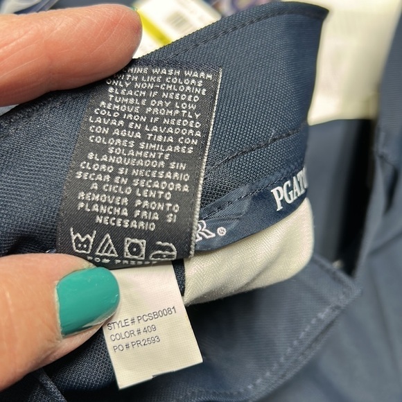 PGA Tour clubhouse mens short size 44 NWT navy blue golf shorts total eclipse - Picture 6 of 11